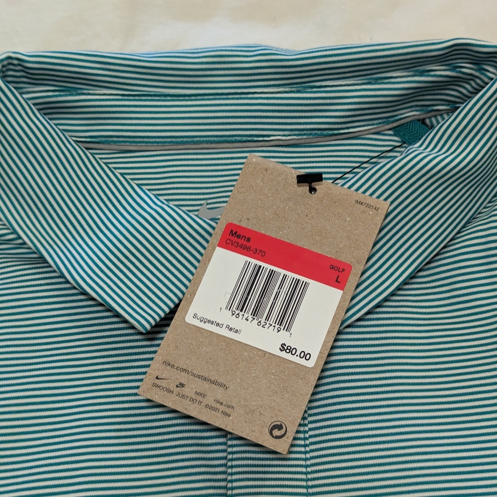 Nike Men's Aqua Polo Shirt - Picture 2 of 2